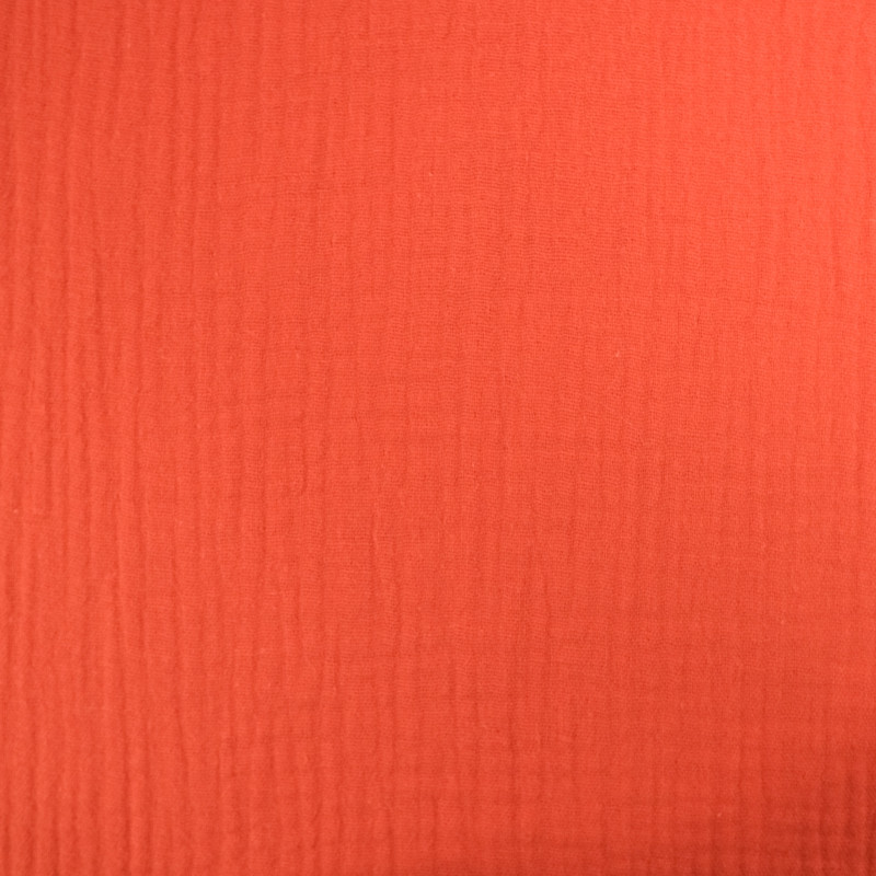 Double Gaze Unie Orange - Maison Klem